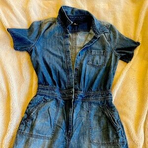 Seven For All Mankind wide legged denim jumpsuit